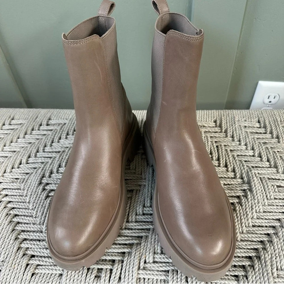 Schutz Billie Casual Bootie casual moccacino tan faux leather boots - Picture 2 of 8